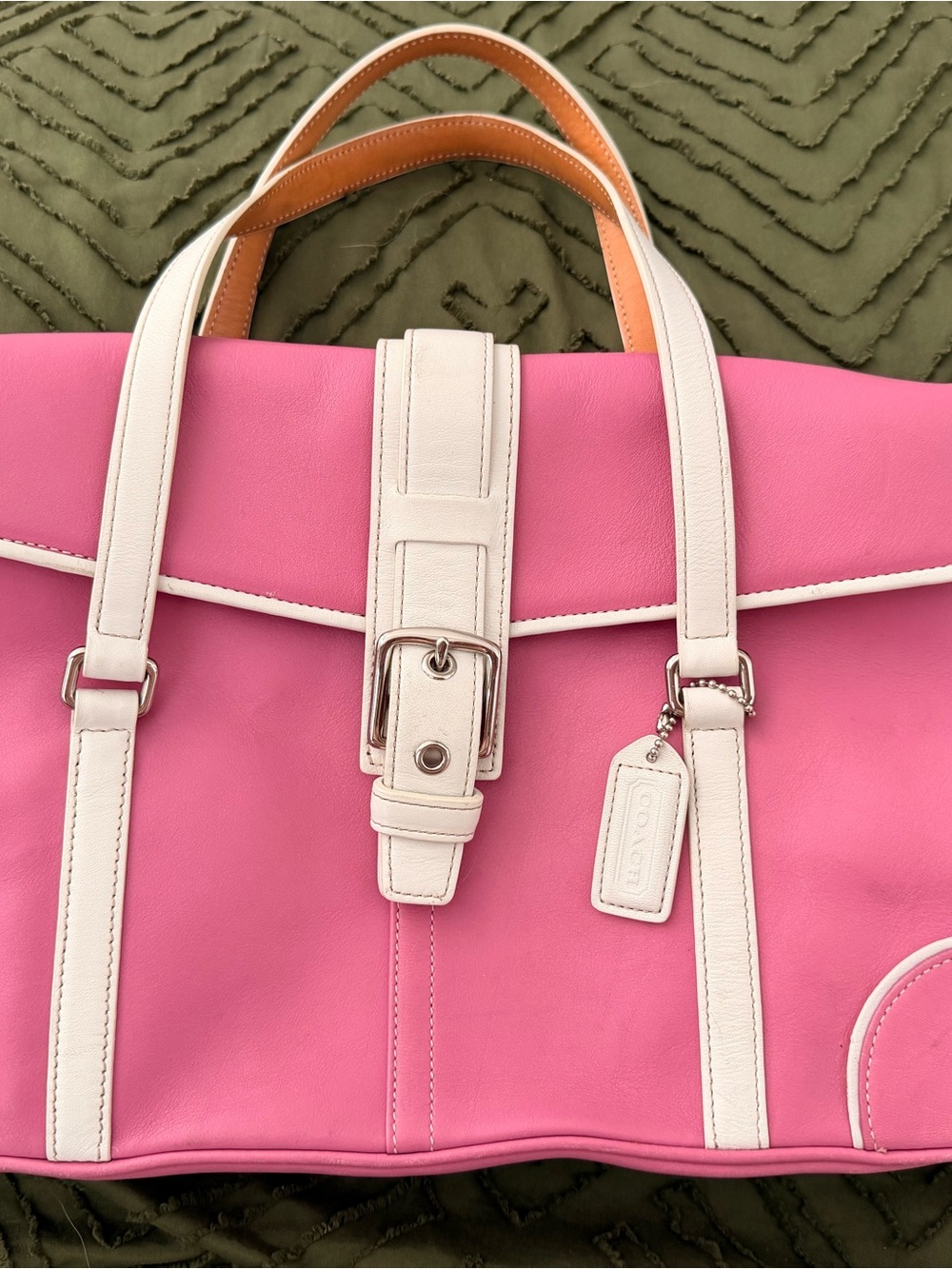 Vintage Coach Hampton Flap Barbie Pink Leather Bag | Y2K Shoulder Bag